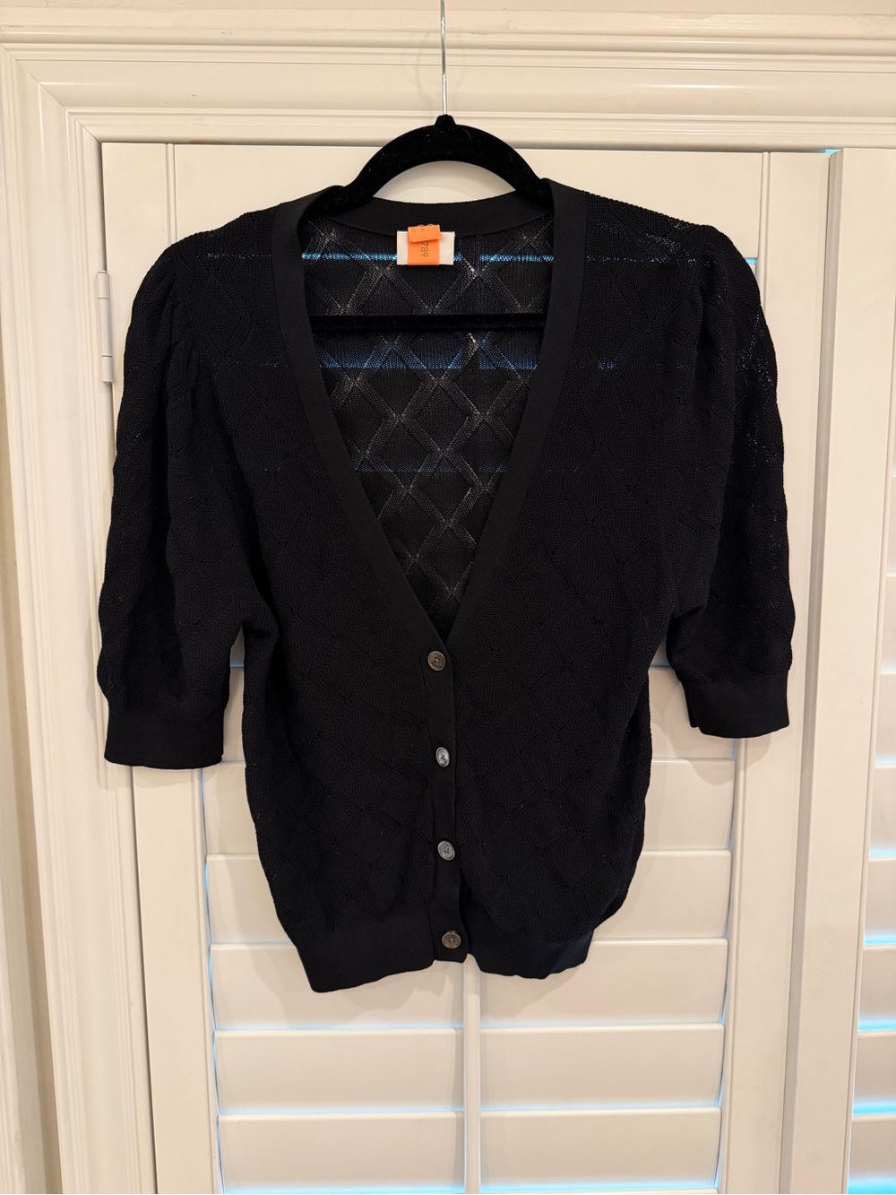 Aritzia Black V‑Neck Button Front Cardigan